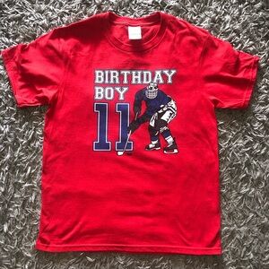 Boys Hockey 11th Birthday Shirt, Size Youth L, Wore Once